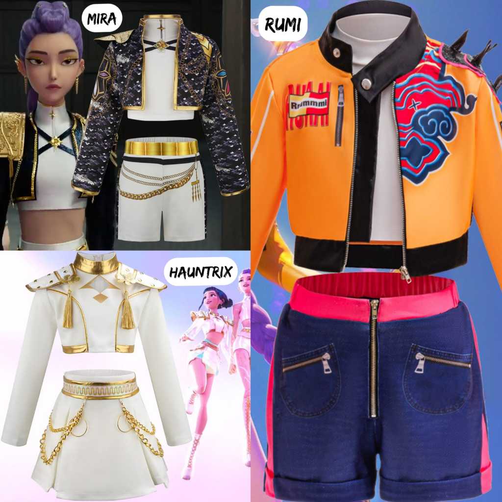 Fairyland | D1572 D1588 D1586 kostum K-Pop RUMI, HAUNTRIX, MIRA demon hunter anak perempuan import
