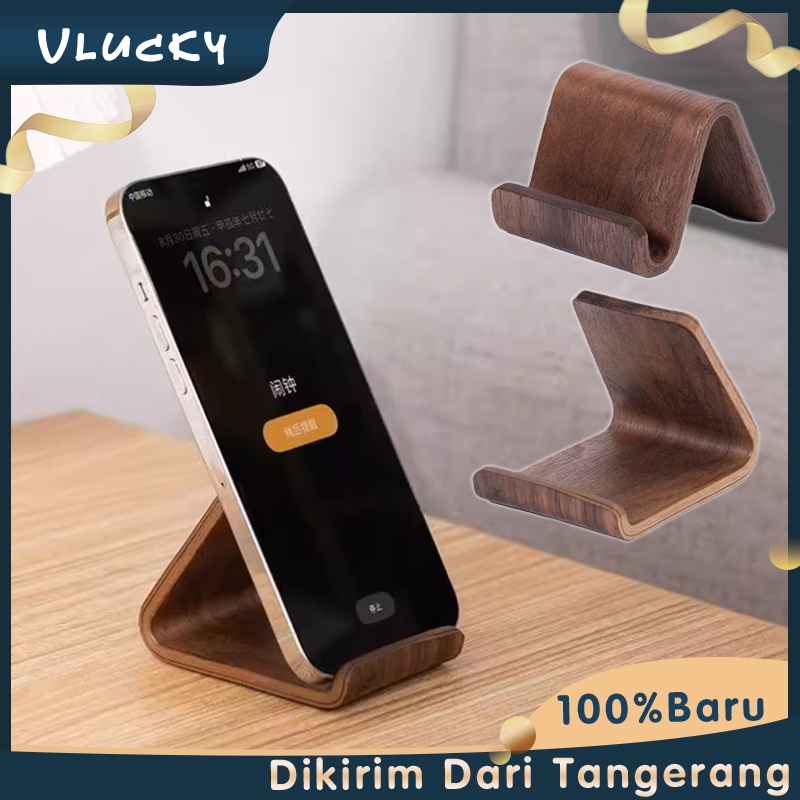 Dudukan Hp Kayu Stand Holder Hp Meja Wooden Phone Holder Dudukan Hp Kreatif