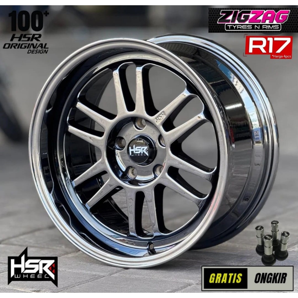 Velg Mobil HSR BLY01 Ring 17 Black Chrome