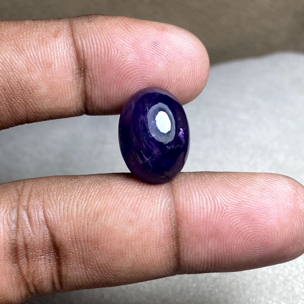 Batu Kecubung Ungu Natural Amethyst Kecubung Ungu tua Dim 17.5x13x8 CT 13.40