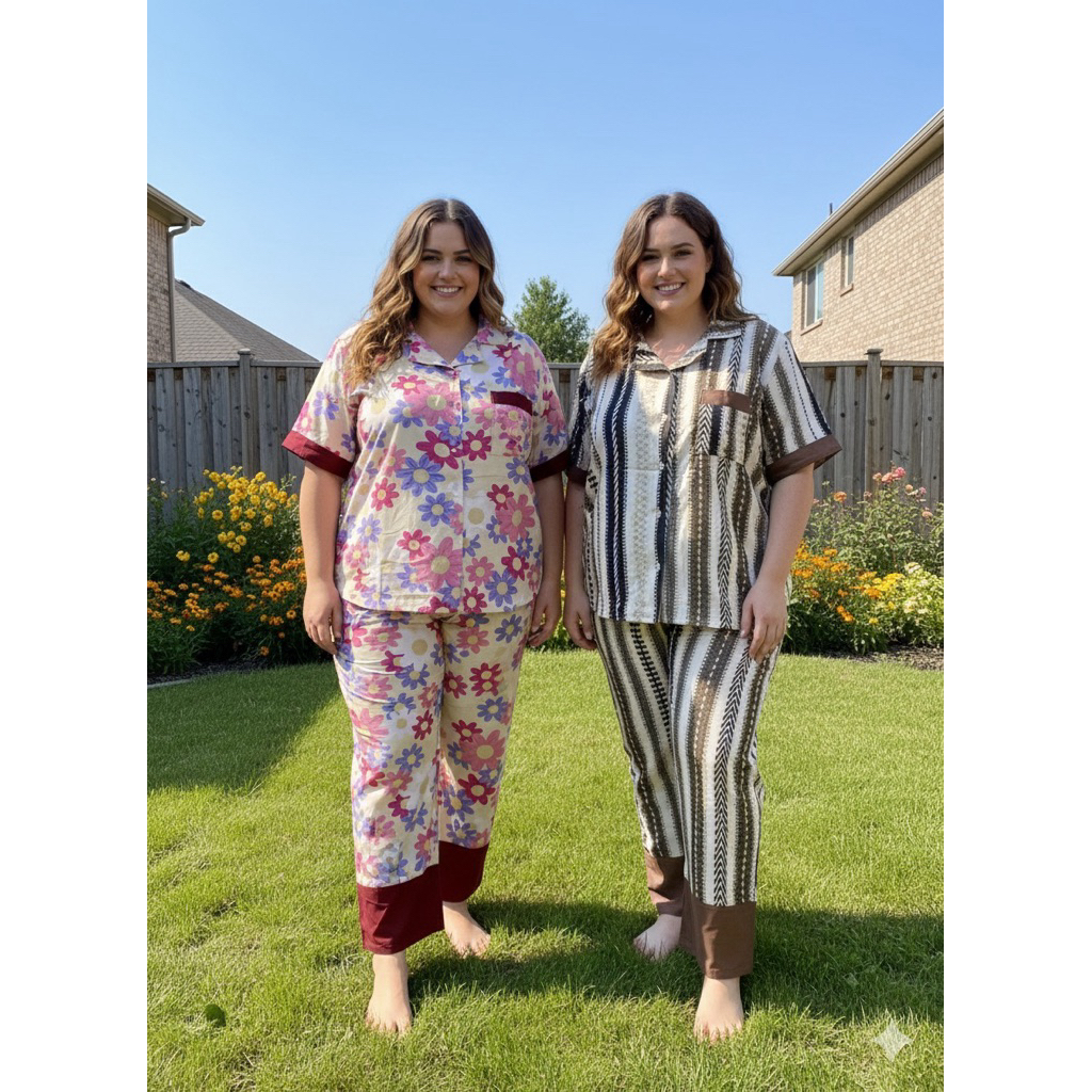 Set Piyama Jumbo celana panjang/ babydoll rayon/babydoll