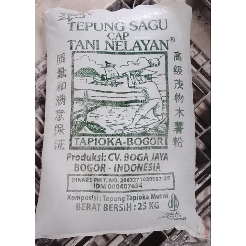 Tepung Sagu / Tepung Tapioka Super Premium Cap Tani Nelayan 25 Kg
