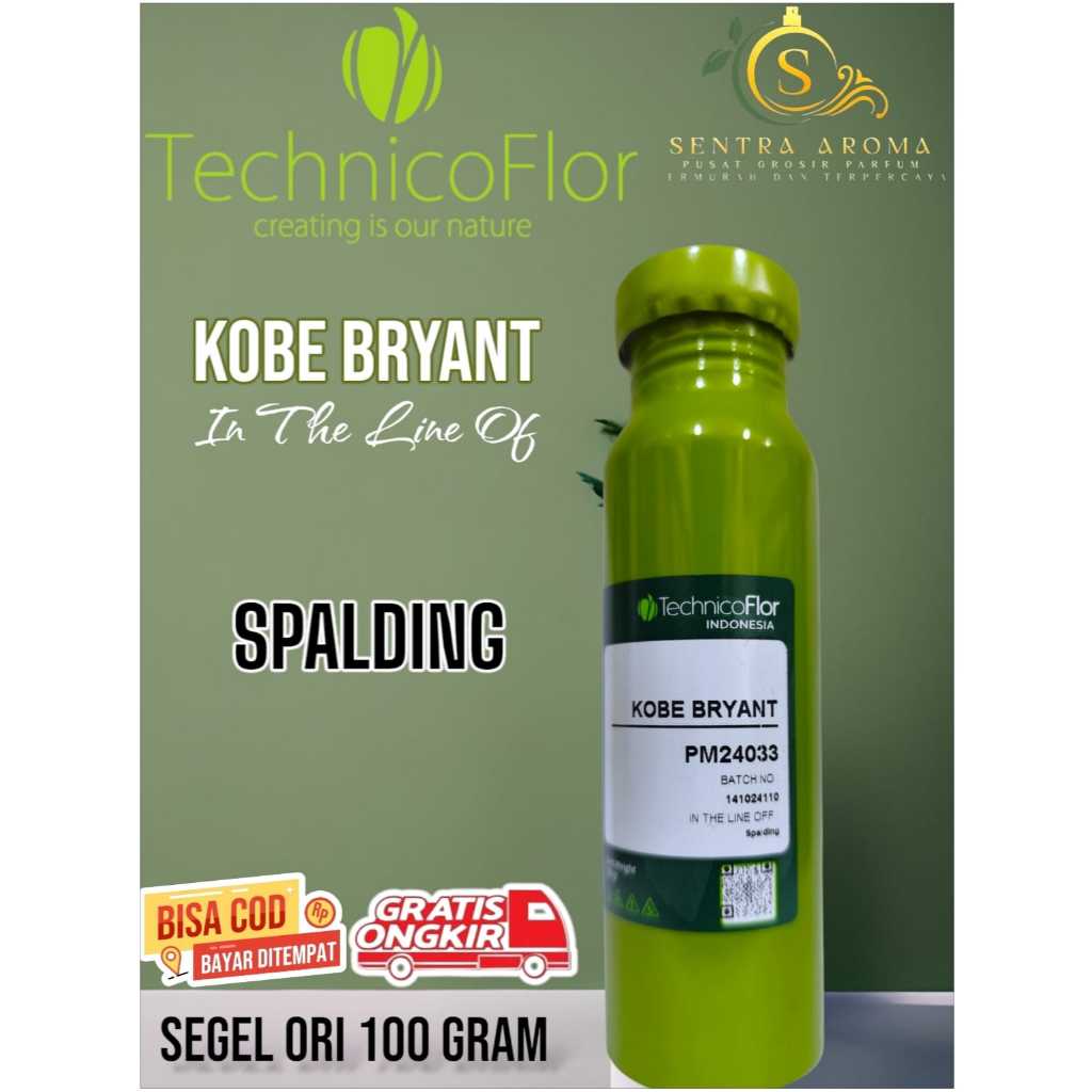 KOBE BRYANT ~Spalding~ BY TFI BIBIT PARFUM MURNI KEMASAN SEGEL KALENG 100 GRAM ( ORIGINAL )