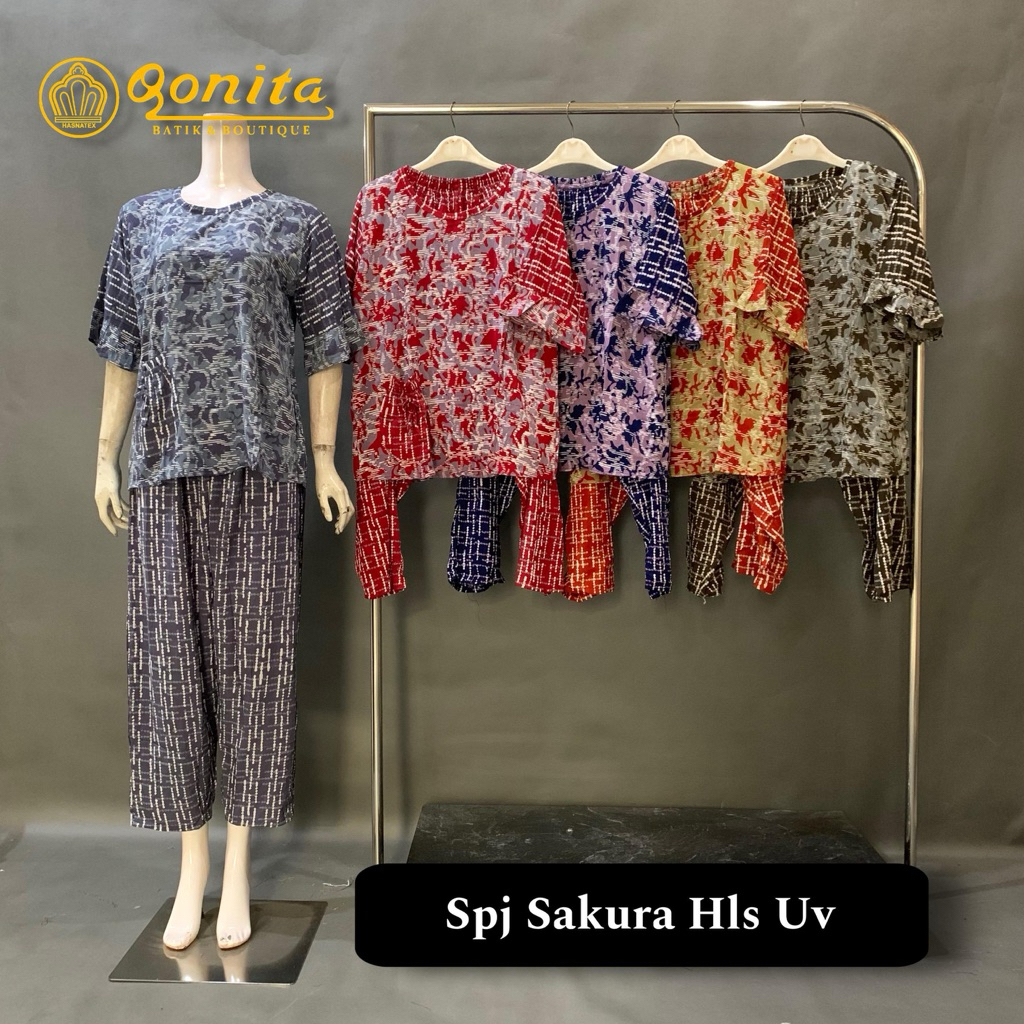 Daster Stelan/Baju Tidur Qonita Batik - Spj Sakura Hls Uv