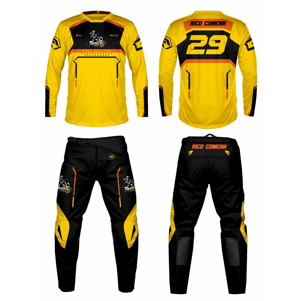 Jersey Set Baju balap Motocross TRAIL Racing TRABAS ADVENTURE Custom Design