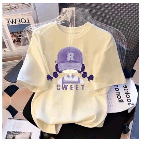 Kaos Atasan Anak Perempuan Oversize Korea Style | Kaos Anak Cewek Kekinian Terbaru Import
