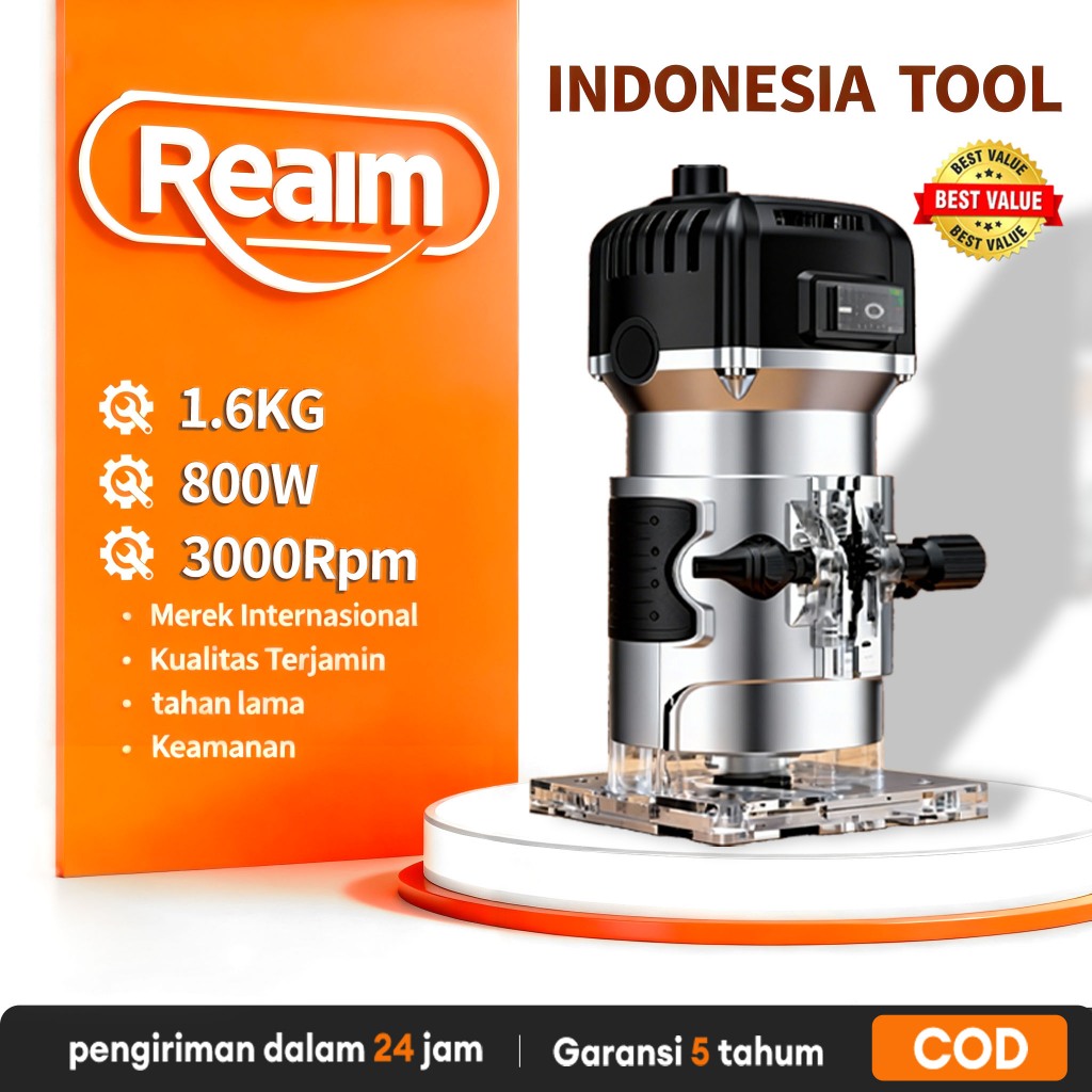Router Kayu Multifungsi 800W - Alat Serbaguna  mesin router kayu untuk Memotong, Membentuk & Merapik