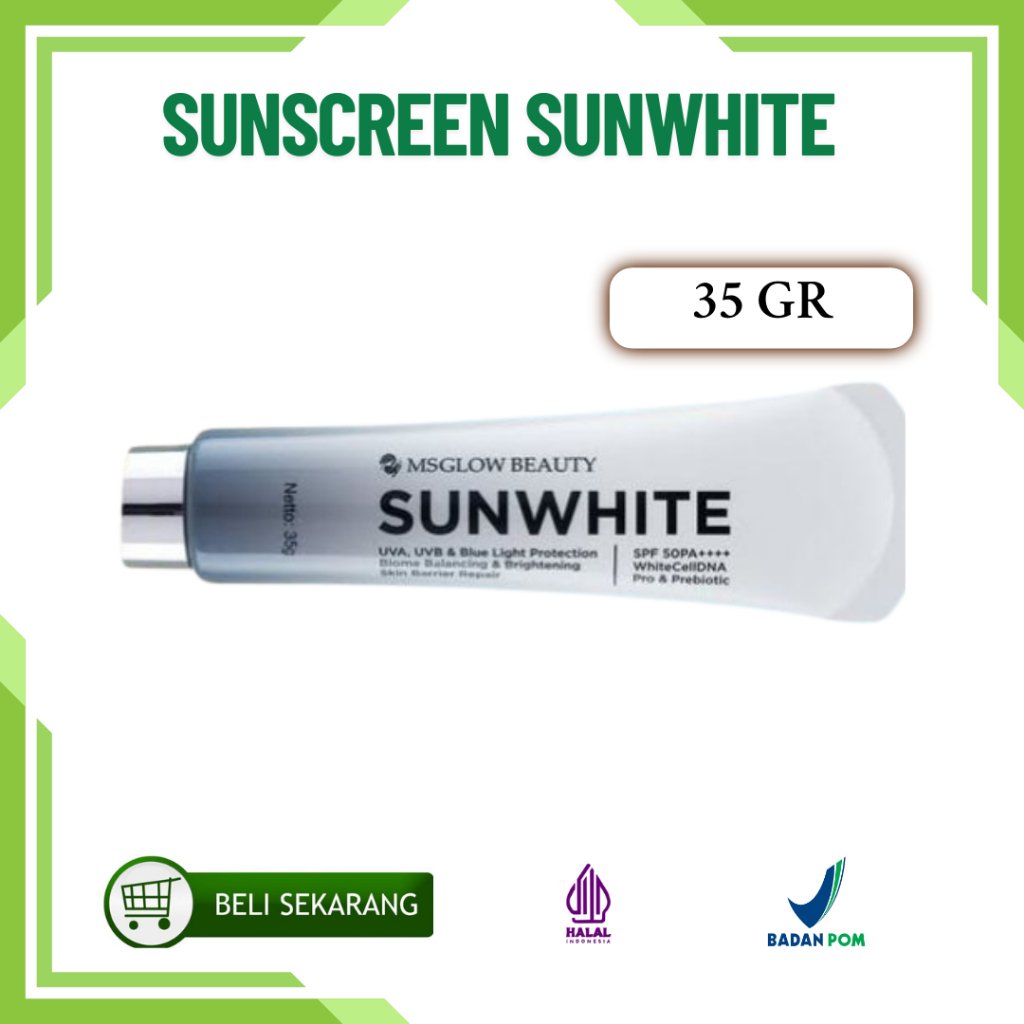 MS Glow Sunscreen Sunwhite - Sun Whitepre & Probiotic Sunscreen