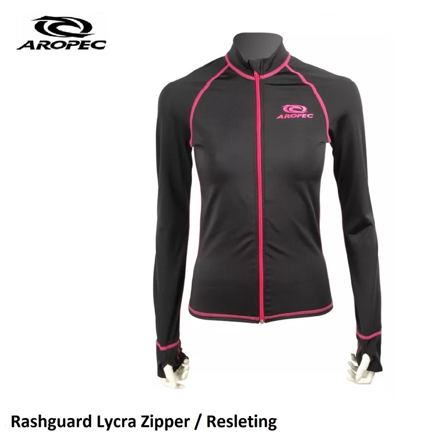 Aropec Rashguard Lady Outlander Lycra Long Sleeve Zipper for Aquatic Aktivitas untuk Wanita