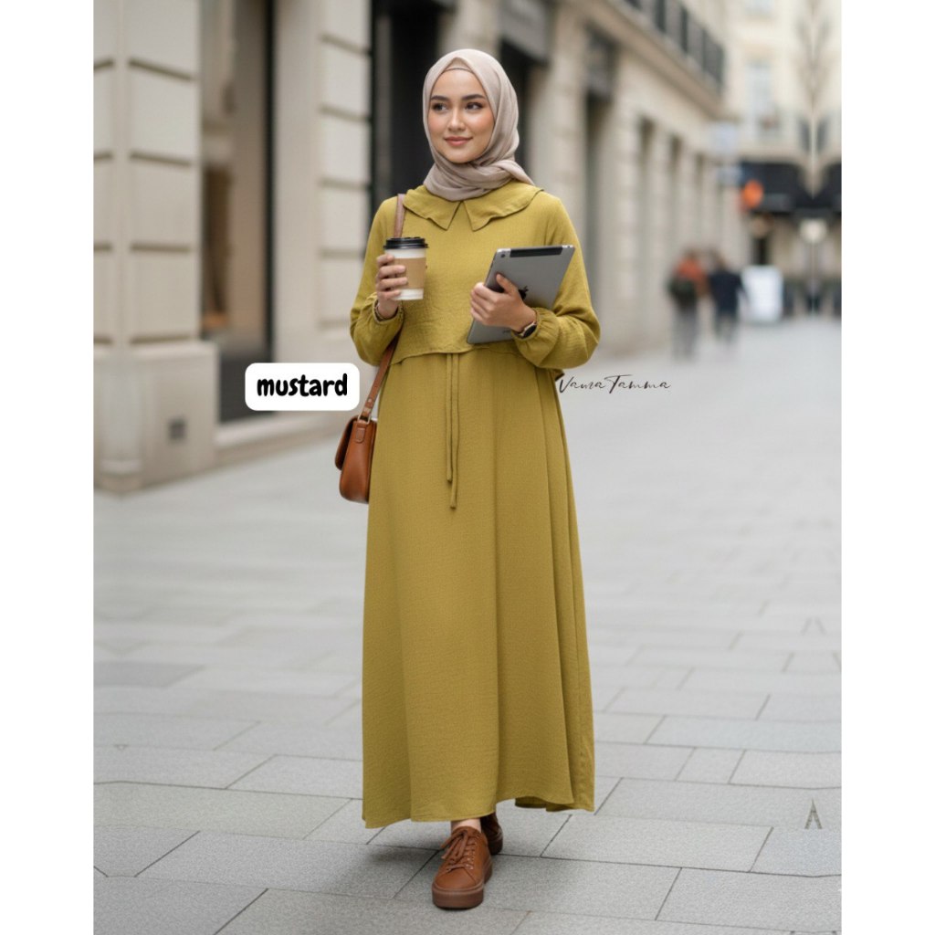 LIDYA DRESS CRINKLE PREMIUM BY VAUZATAMA HIJAB