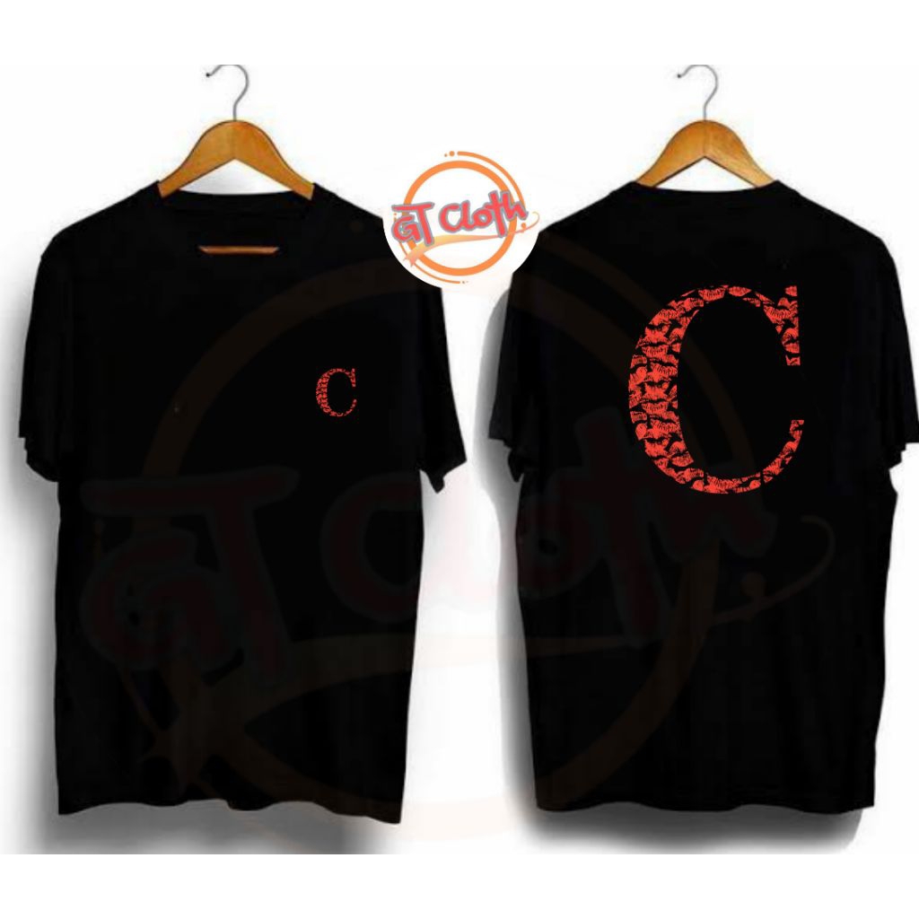 LOGO Inisial Nama Huruf C Kiss Baju Kaos Distro Premium Pria Wanita Combed30s
