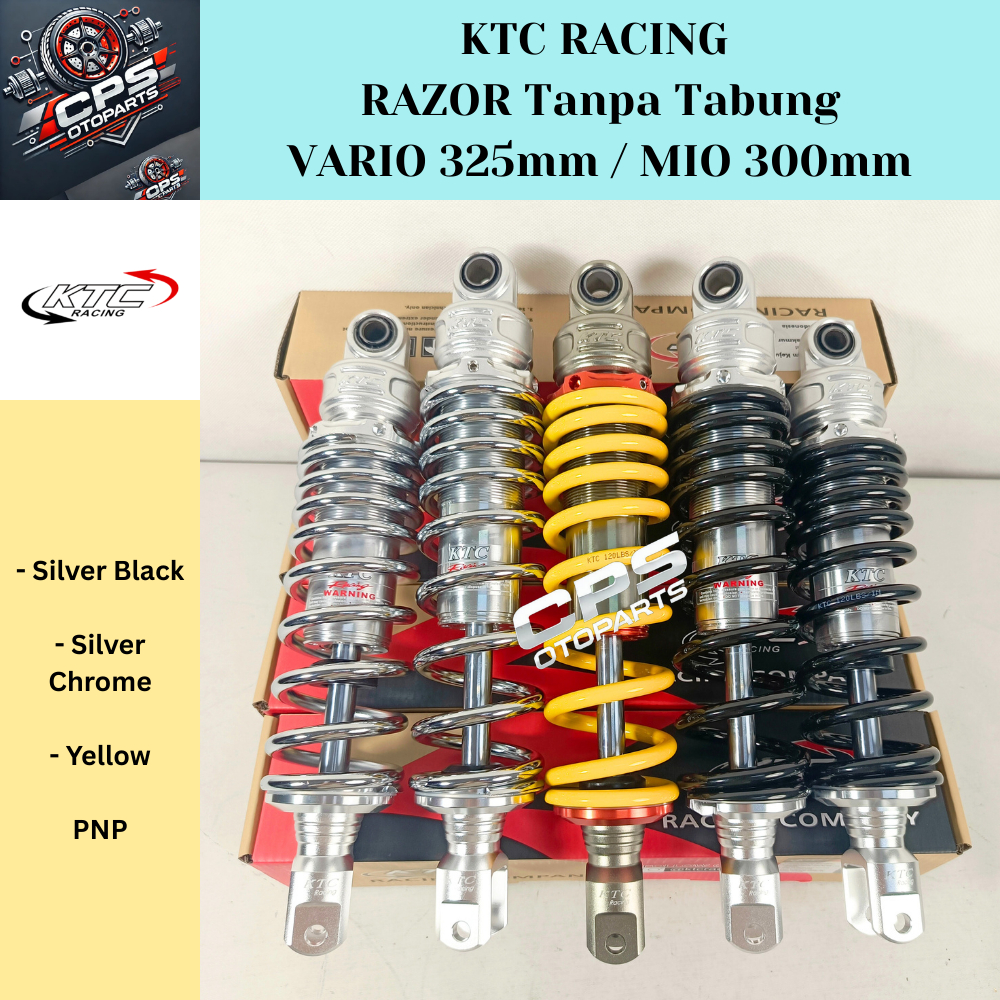Shock KTC Razor Mio 300mm / Vario 325mm Non Click Non Tabung Beat Scoopy Fino Lexi Genio Fazio Xride