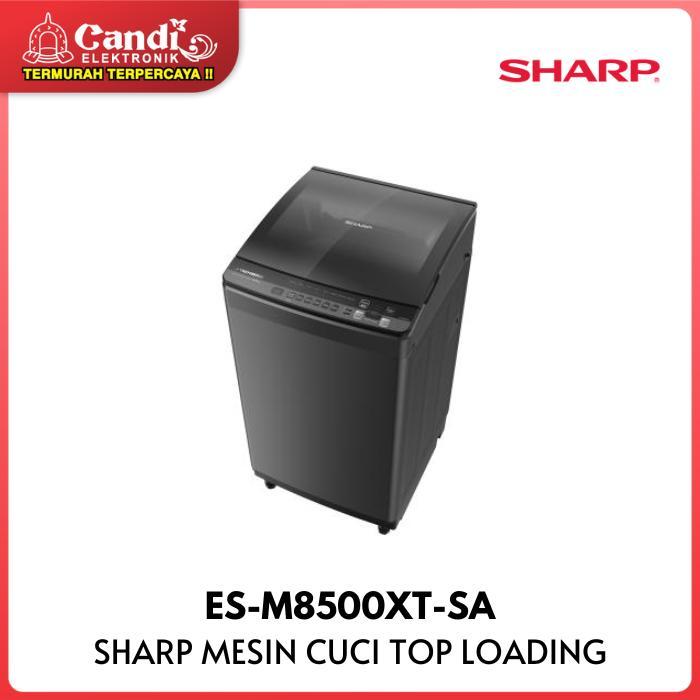 SHARP MESIN CUCI ES-M8500XT-SA 8,5 KG INVERTER TOP LOADING 1 TABUNG ESM8500XTSA ES M8500XT SA