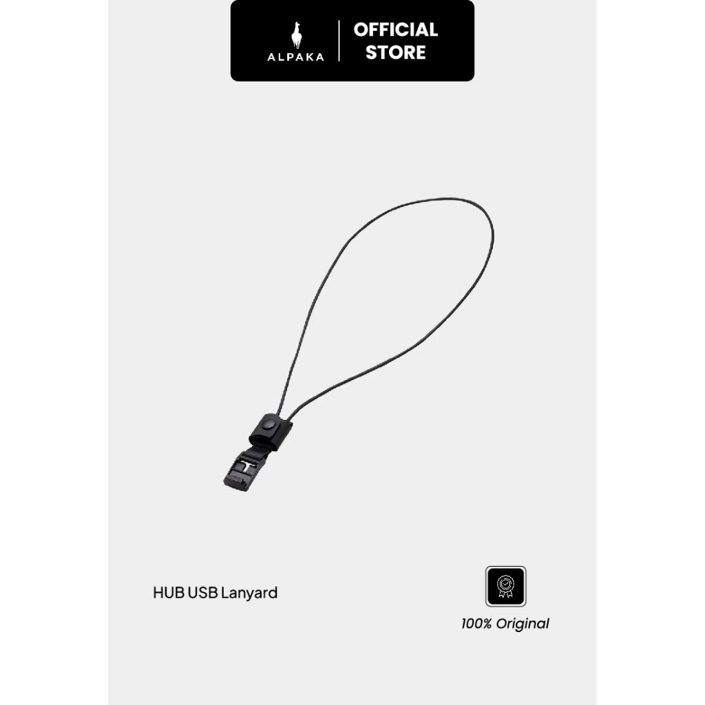 Alpaka HUB USB Lanyard for ID Cardholder USB C Lightning Cable Charger