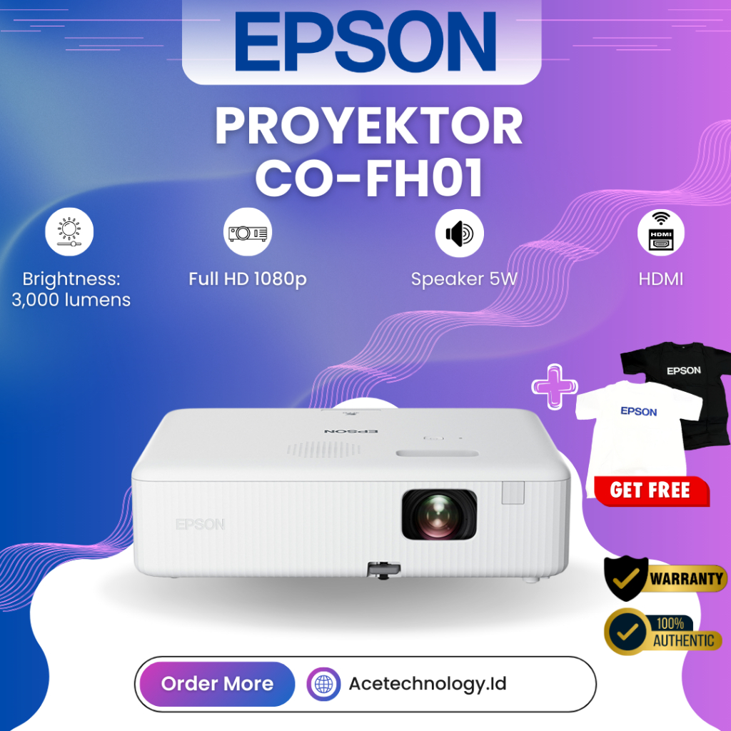 Proyektor Epson CO-FH01 Full HD 3LCD 3000 Lumens Original