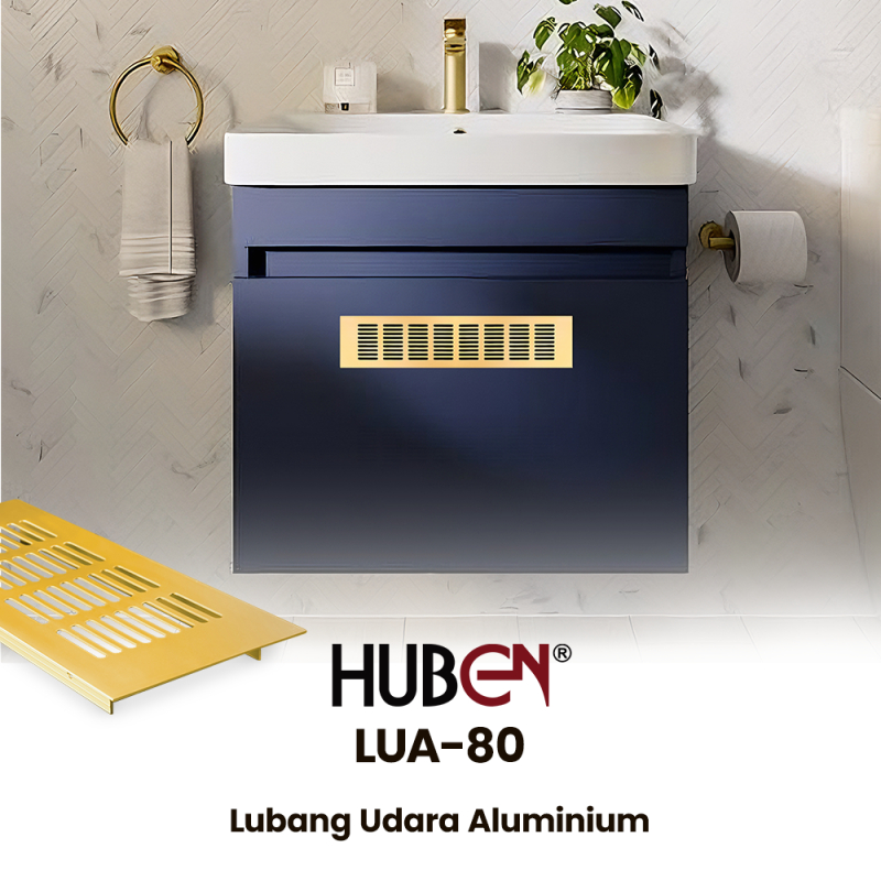 Huben Ventilasi Lubang Udara Aluminium LUA Hitam Gold