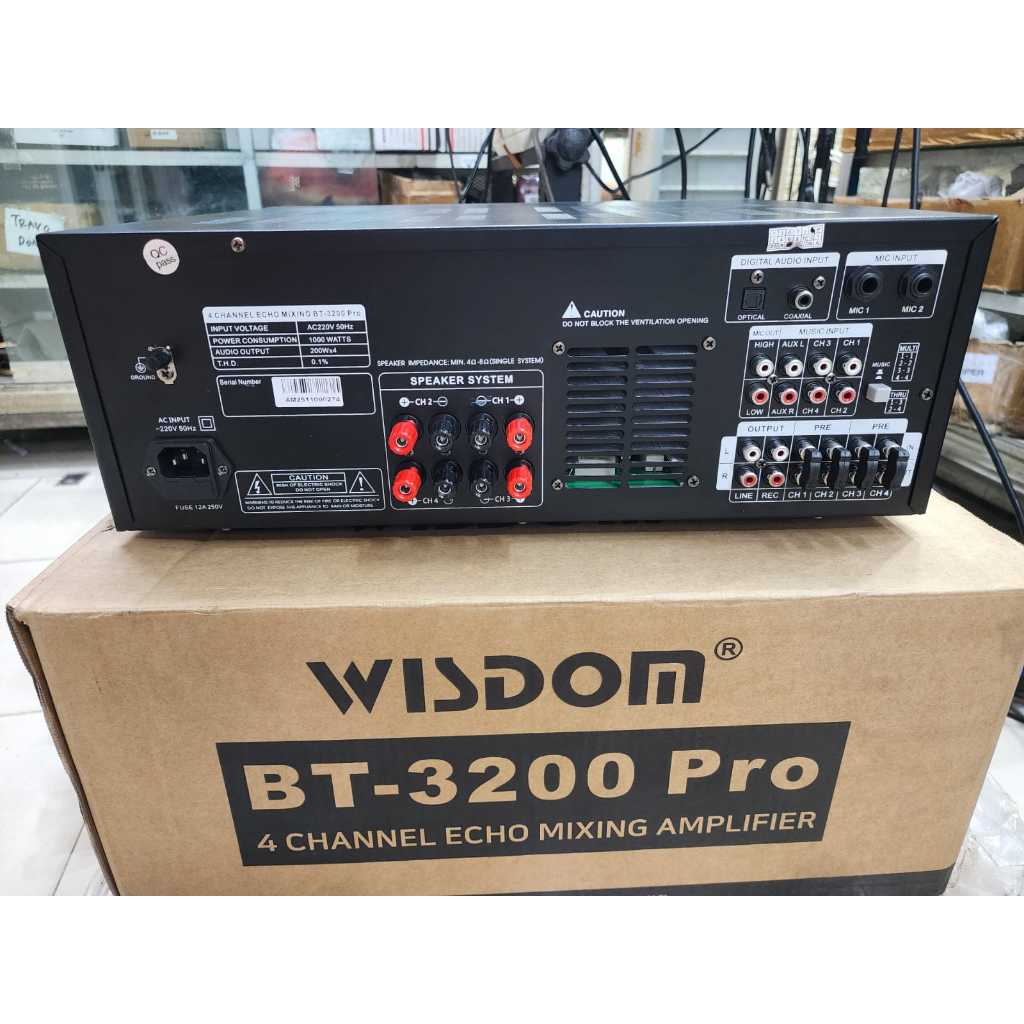 Amplifier Karaoke Wisdom BT-3200 Pro / BT3200 Pro With Bluetooth Original