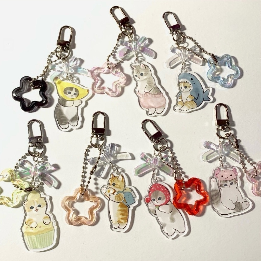 Gantungan Kunci Akrilik/Gantungan Kunci Kucing/ Keychain Mofusand/Gantungan Kunci Motor/Gantungan Ku