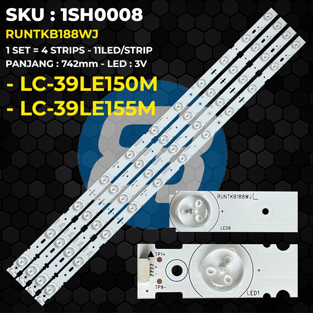 Backlight TV SHARP 39 Inch LC-39LE155M LC-39LE150M 39LE150 39LE155 RUNTKB188WJ