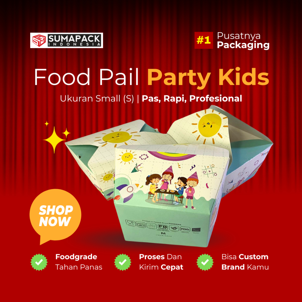 Food Pail Size S Tema Anak Wadah Hidangan Kuah Kemasan Praktis Untuk Mie Pasta Menu Panas Event Ruma