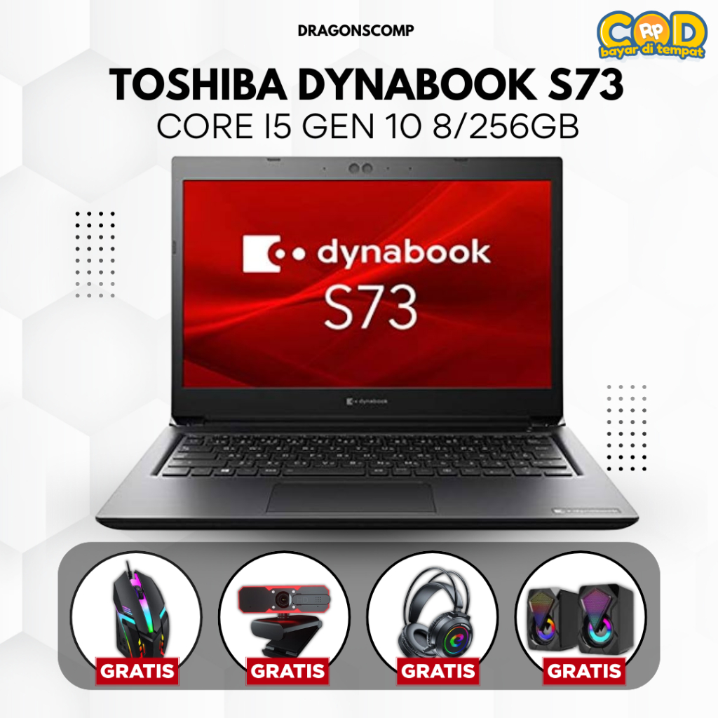 Laptop Toshiba Dynabook S73 Core i5 Gen 8 Gen 10 Gen 11 RAM 8GB SSD 256GB – Laptop Second Murah Berg