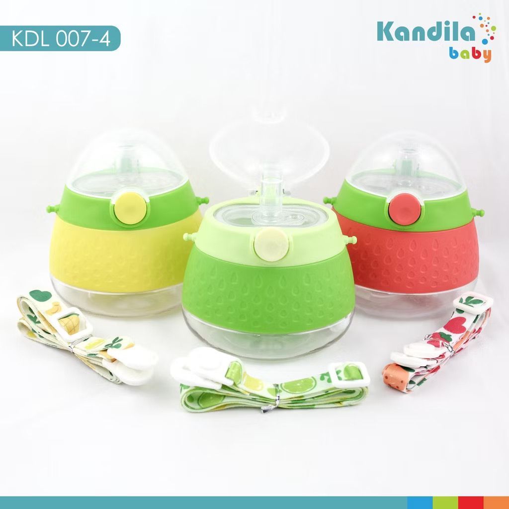 KANDILA BABY TRITAN BOTTLE KDL 007-4 TUTUP BOTOL ANAK DENGAN TALI / BOTOL MINUM ANAK LUCU BENTUK BUA