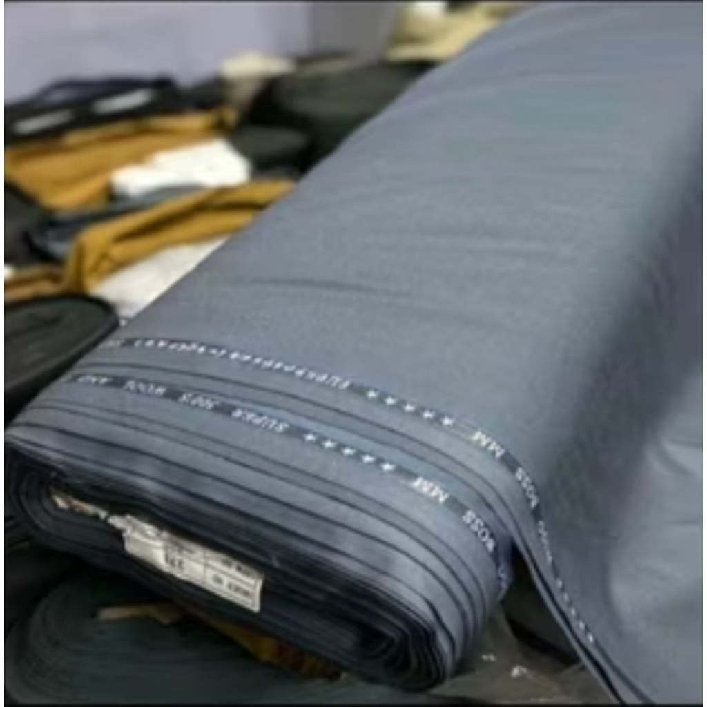 Kain wool and silk premium warna abu,bahan kain meteran  setelan celana,jas,rok,blazer pria wanita