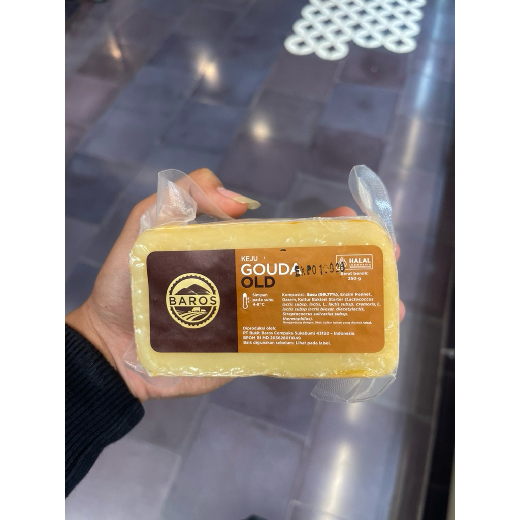 Baros Keju Gouda Old 250grm / Keju Potong Gouda