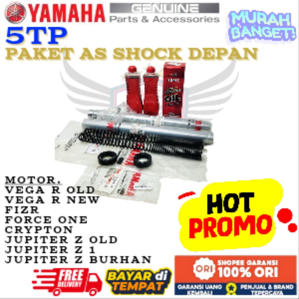5TP ORIGINAL PAKET AS SHOCK DEPAN KOMPLIT YAMAHA VEGA R LAMA,PAKET AS SHOCK DEPAN YAMAHA VEGA R NEW,