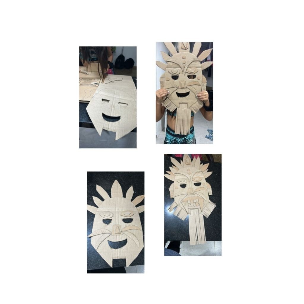 Topeng kerajinan dari kardus jumbo murah