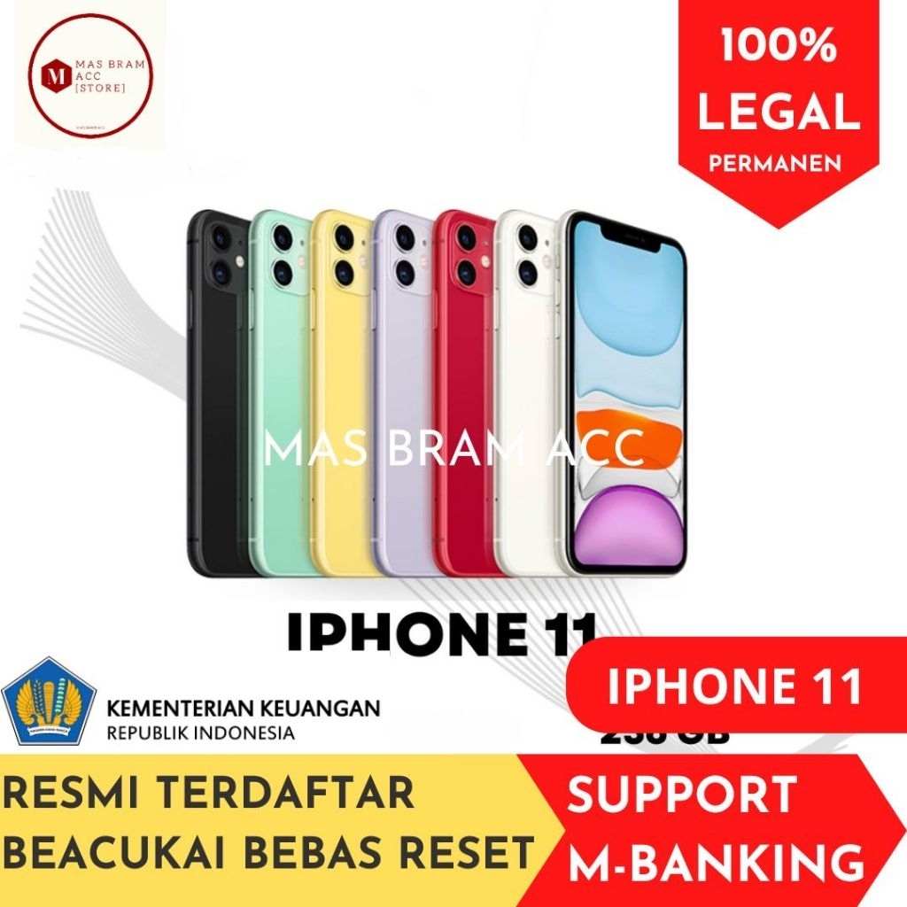 Apple iPhone 11 ORIGINAL IMEI BEACUKAI PERMANEN 64 - 128 not iPhone 17 pro max 15 14 13 12 Air E