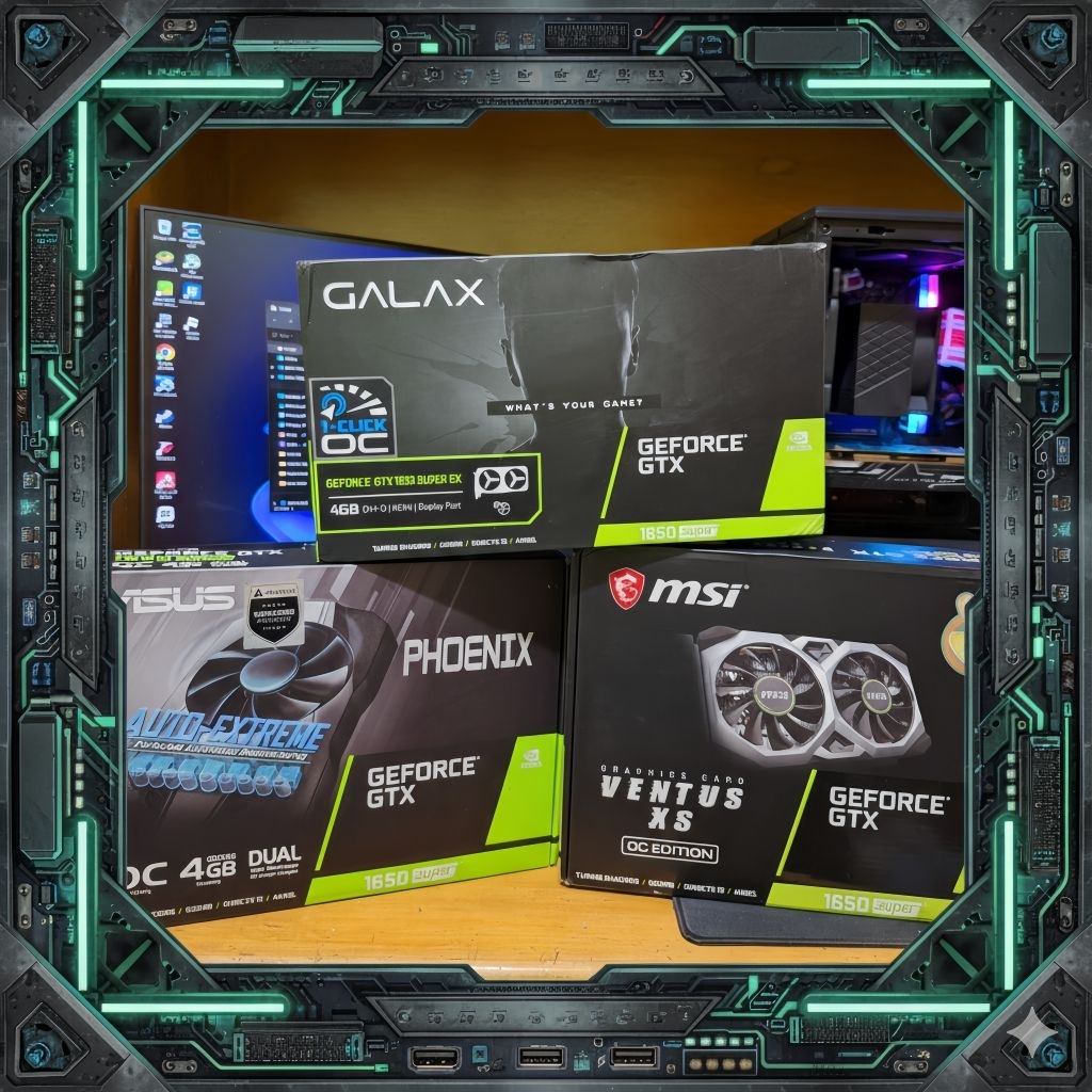 VGA Gaming GTX 1650 1650s Super Nvidia GeForce Gaming Card Dual Singel Fan 4GB GDDR5 GDDR6 4 GB Hema