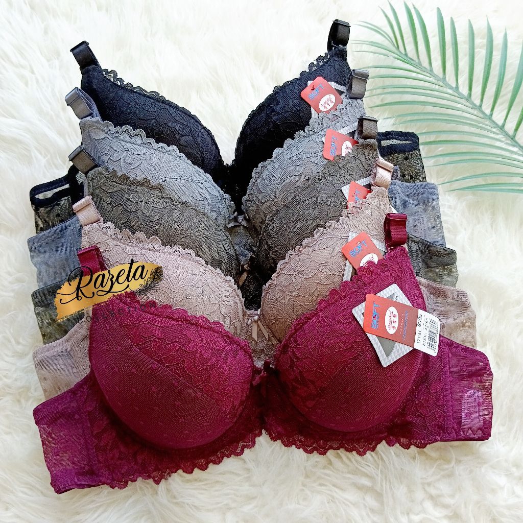 BRA BH WANITA PAKAI KAWAT BUSA TIPIS CUP B-C SIZE 36-42