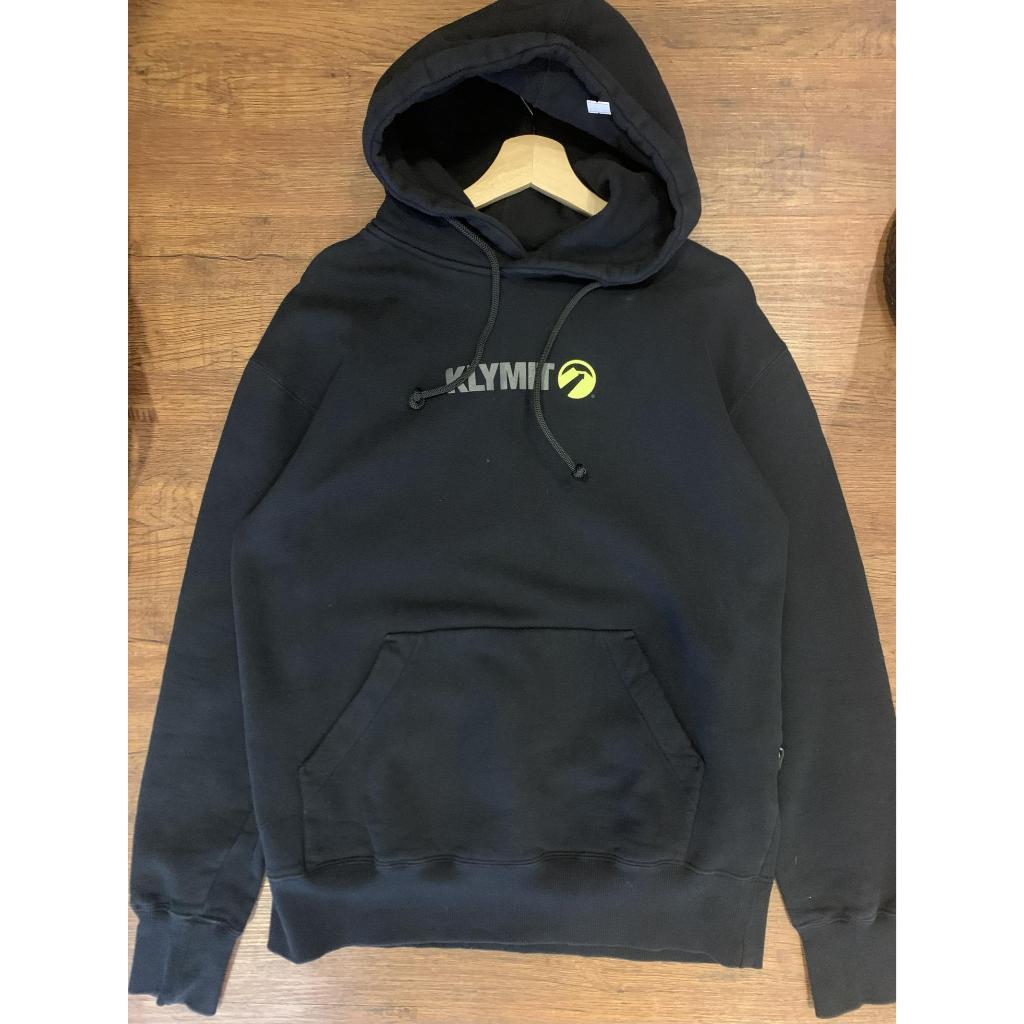 Jacket Hoodie Klymit Hitam Polos Original Ukuran M