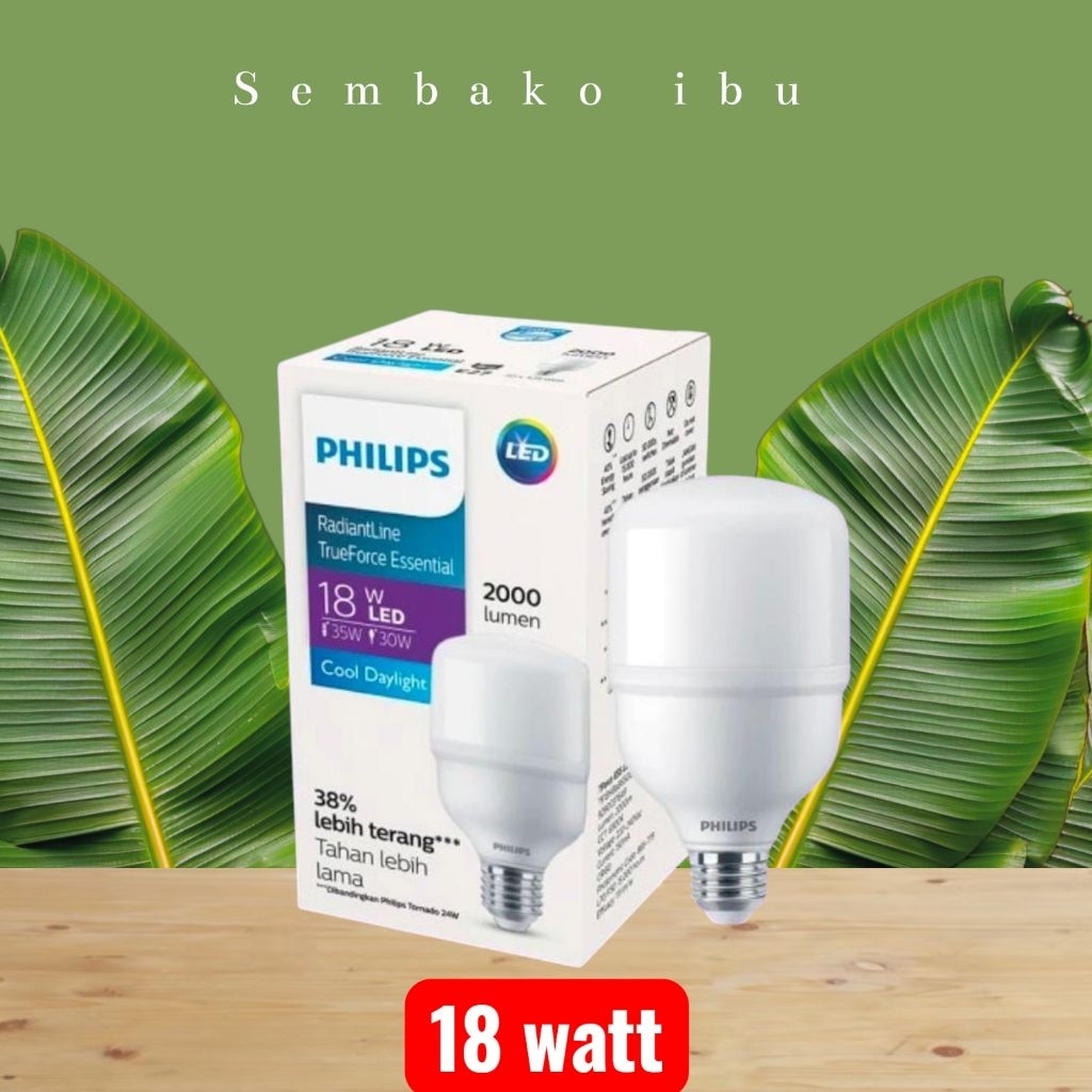 lampu philips radiantline trueforce essential 18 W WATT original