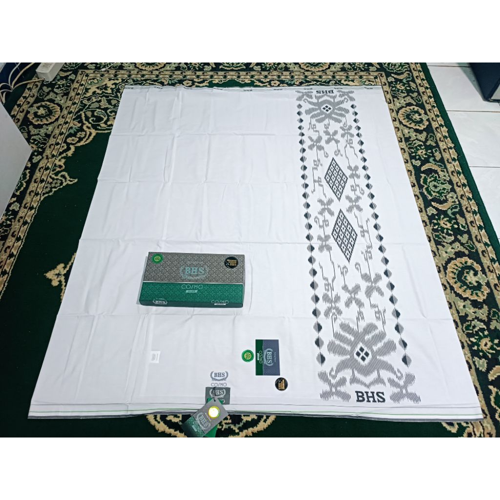 SARUNG BHS PUTIH POLOS TUMPAL KEMBANG ORIGINAL MOTIF TERBARU