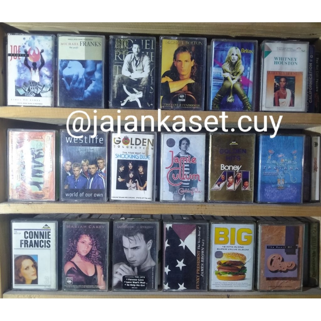 KASET PITA ORIGINAL BARAT CONNIE FRANCIS BONEY SANTANA WESTLIFE NSYNC JAMIE COLUM BRITNEY MARIAH CAR