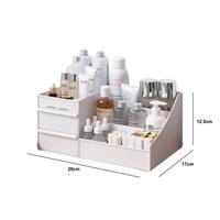 Rak kosmetik korea besar 2 laci / tempat kosmetik estetik / rak buku / rak pulpen
