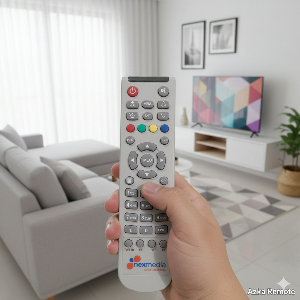 REMOTE REMOT RECEIVER STB PARABOLA NEXMEDIA PUTIH KECIL ORIGINAL ASLI