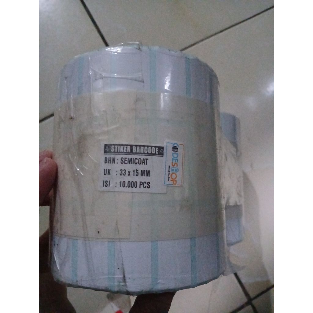 Label Stiker Barcode 3 Line 33x15