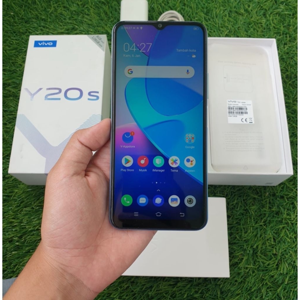 HP VIVO Y20s Ram 8/128 Second Warna Biru Tua Mulus