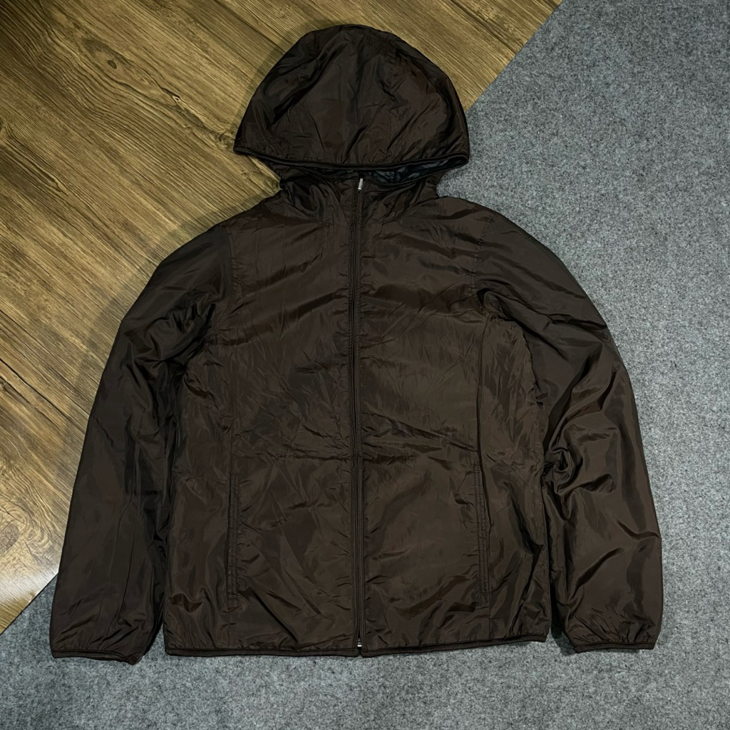 Jaket puffer Uniqlo revesible second