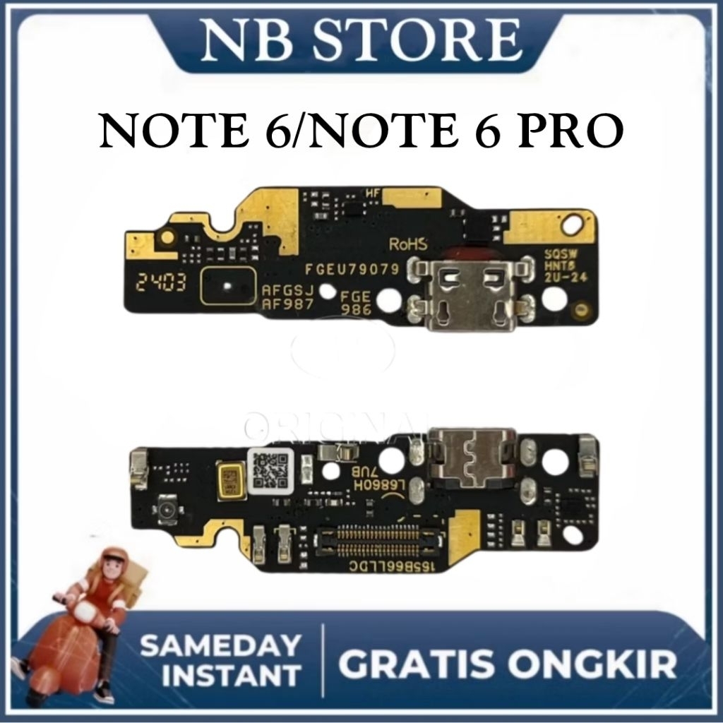 KONEKTOR XIAOMI REDMI NOTE 6 / NOTE 6 PRO MIC PAPAN + IC ORYGINAL
