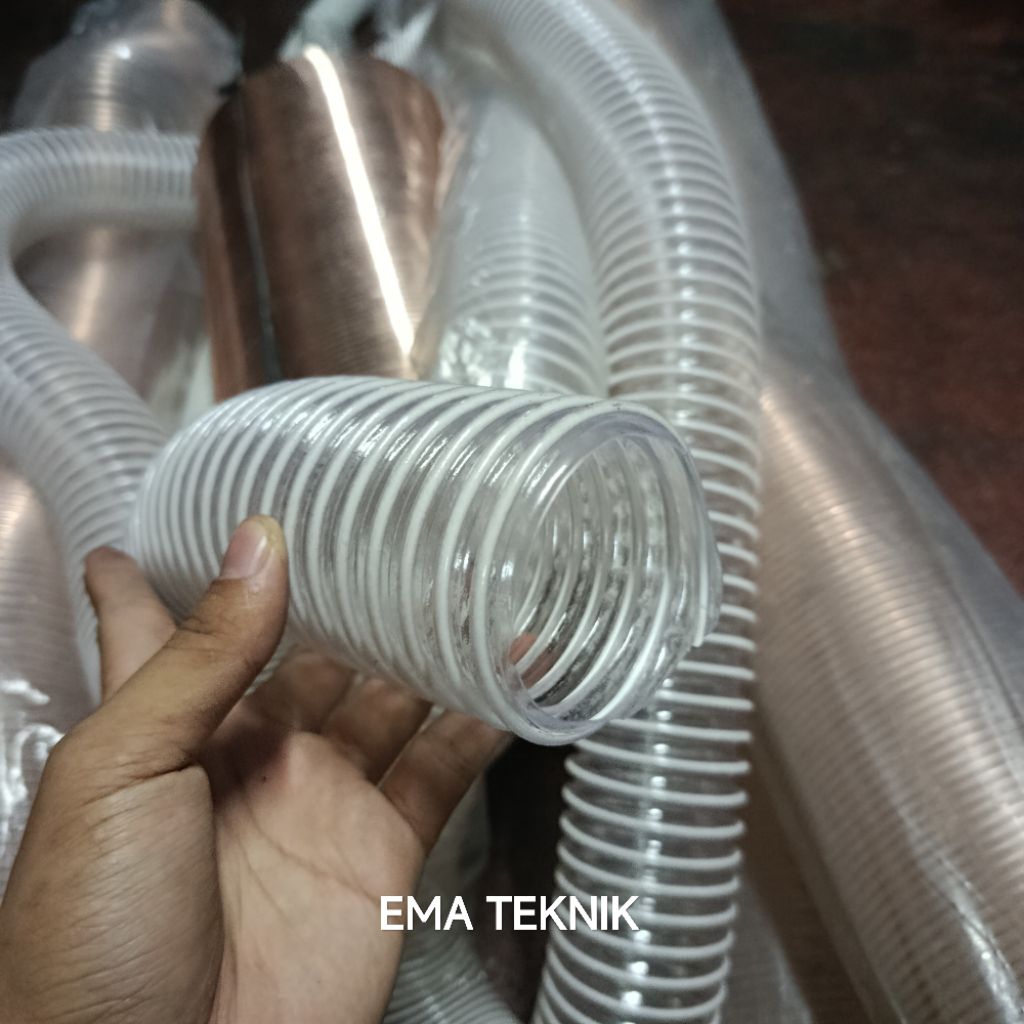 Pu ducting hose 1 inch, Selang Plastik Flex Fleksibel vacum