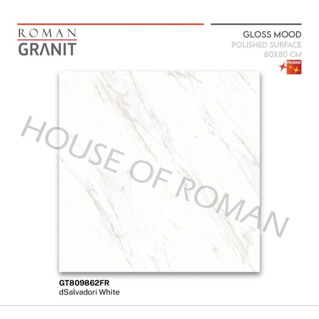 Roman Granit GT809862FR dSalvadori White 80x80 Kw1