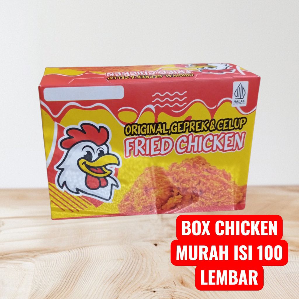 box fried chicken 100 pcs/ kardus ayam geprek