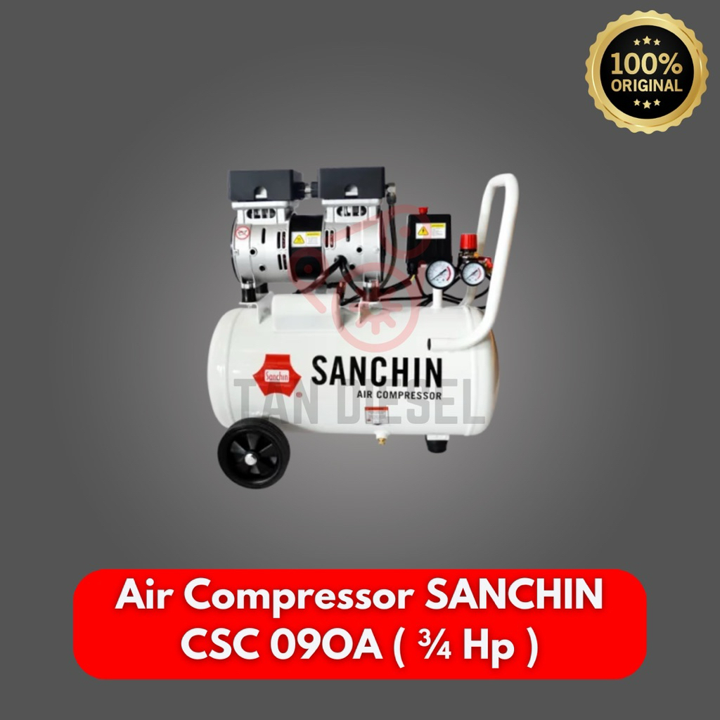 Air Compressor SANCHIN CSC 09OA | Kompresor Portable 3/4 Hp 0.75 Pk