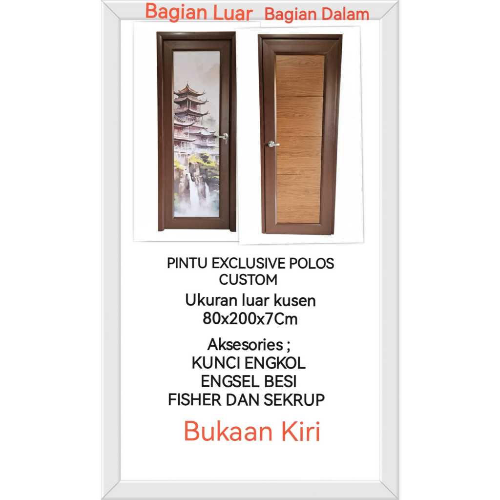 PINTU KAMAR TIDUR UPVC BOARD PREMIUM