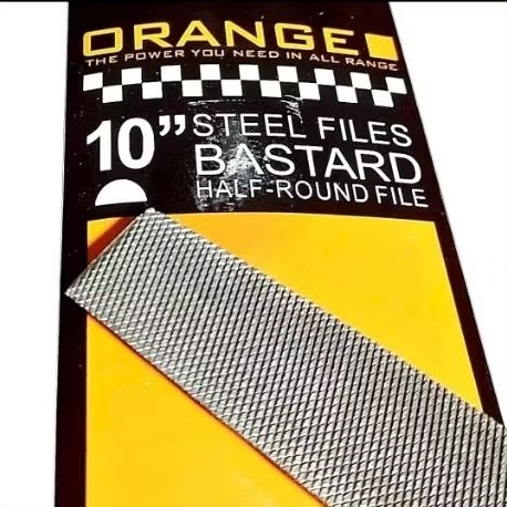 KIKIR SETENGAH BULAT ORANYE 10 INCHI PANJANG 36CM KIKIR SETENGAH LINGKARAN 10"