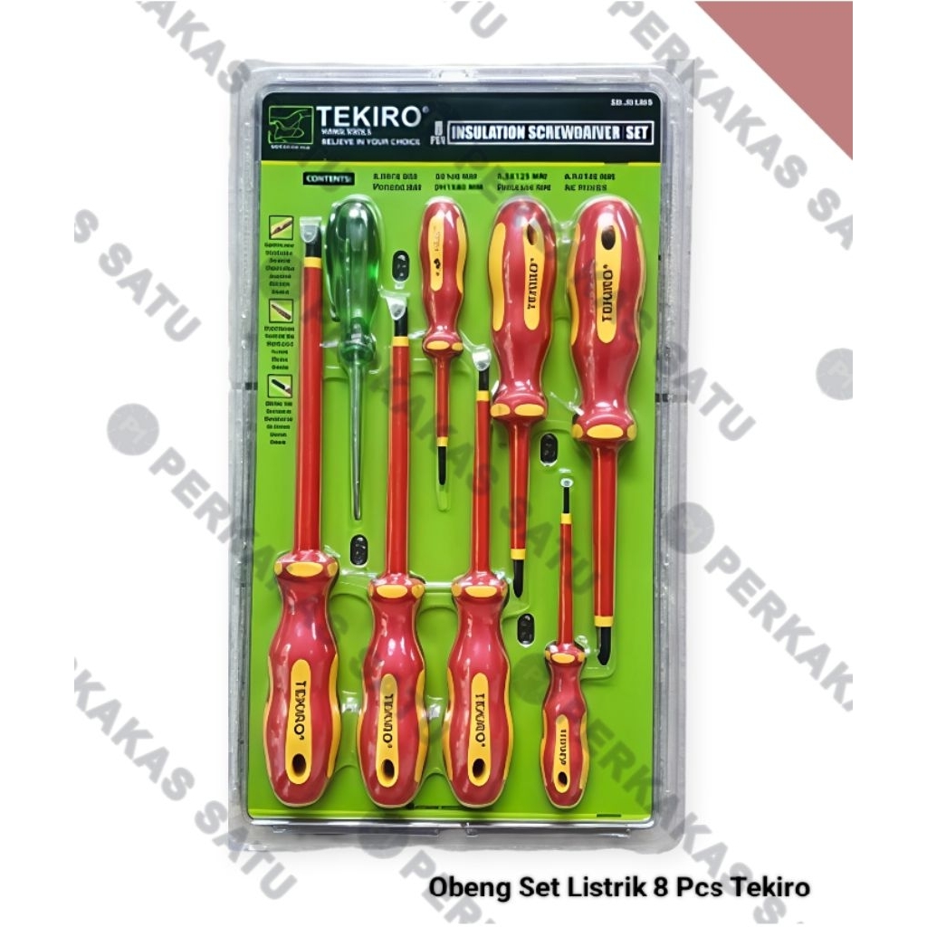 TEKIRO OBENG LISTRIK SET 8 PCS / OBENG LISTRIK SET TEKIRO 8PCS